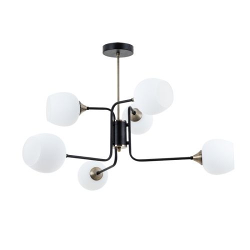 Люстра на штанге Arte Lamp Skat (Скат) A3564PL-6BK