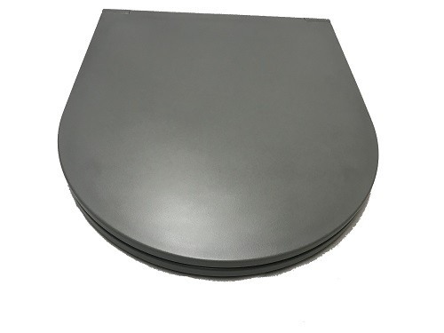 Унитаз подвесной CeramaLux 2197MG серый матовый с сиденьем микролифт каскадный смыв - фото 3