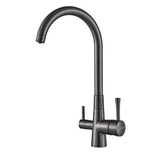 Смеситель для кухни Shevanik S428T на мойку оружейная сталь