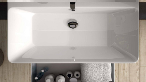 Раковина керамическая IBX Round PARIS080 80х46 встраиваемая цвет белый 1 отверстие под смеситель