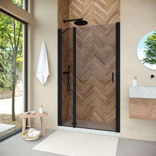 Душевая дверь Vegas-Glass EP-F-1 NOVO EP-F-1 NOVO 100 02М 05 L 100х190 стекло тонированное профиль черный