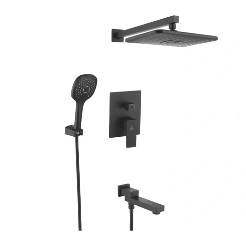 Душевая система Rose R2835H встраиваемая в стену цвет черный