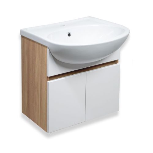 Тумба под раковину Runo ЛАДА 00-00004577 50х30 подвесная цвет белый