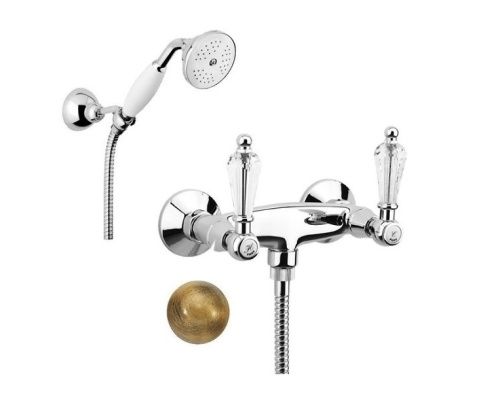 Смеситель для ванны и душа Fiore 08ZZ0602 настенный бронза