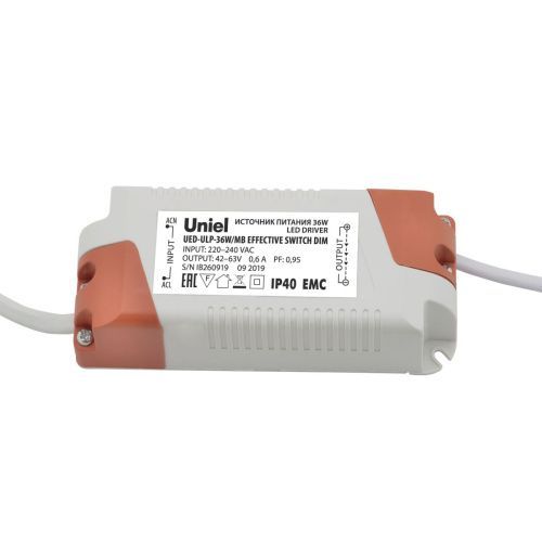 Блок питания диммируемый для светодиодных панелей ULP-36W Uniel UED-ULP-36W/MB EFFECTIVE SWITCH DIM