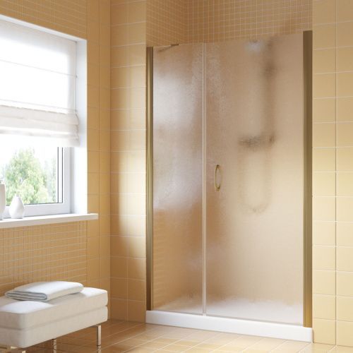 Душевая дверь Vegas-Glass EP-F-2 LUX EP-F-2 LUX 100 05 02 R 100х200 стекло рифленое профиль бронза