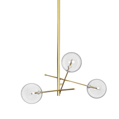 Люстра на штанге Delight Collection Globe Mobile (Глобе Мобиле) 9307P-3A gold