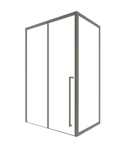 Душевой уголок Timo T51R+T61 150х100 стекло прозрачное профиль никель без поддона