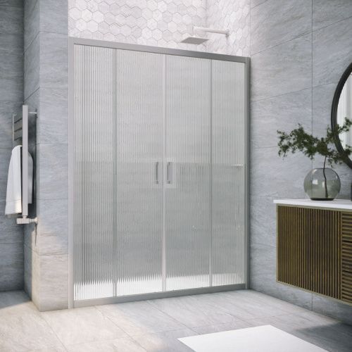 Душевая дверь Vegas-Glass Z2P TUR+NOVO Z2P NOVO h2000 220 07 Moru 220х200 стекло рифленое профиль хром