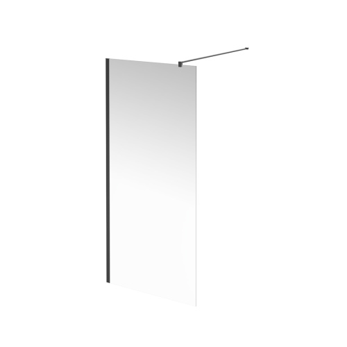 Душевая перегородка Kerama Marazzi VETRO VE.90.WI.BLK.M 90x195 стекло прозрачное профиль черный матовый