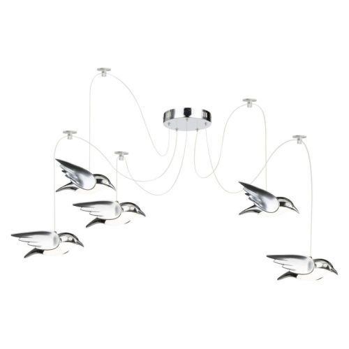 Люстра подвесная Globo Bird Chrome (Бирд Цхроме) 56670-5H
