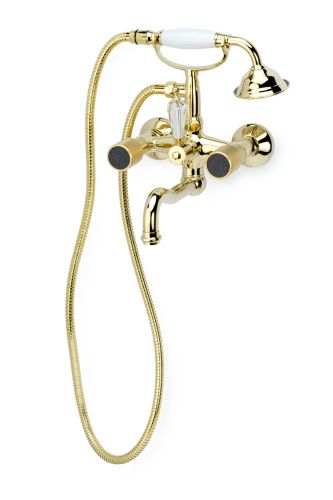 Смеситель Boheme Royal Cristal 293-Royal/CRST black настенный золото