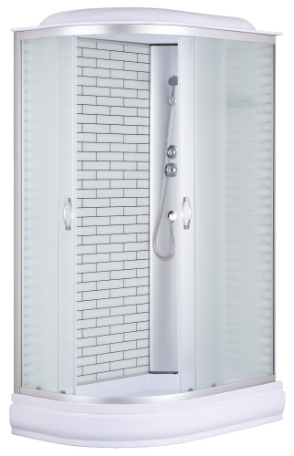 Душевая кабина Loranto CS-66120-20R FW 120 80х120 прямоугольная/асимметричная с крышей