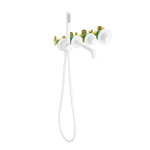 Смеситель для ванны и душа Timo Saona 2324/16YSM встраиваемый в стену белый матовый без термостата