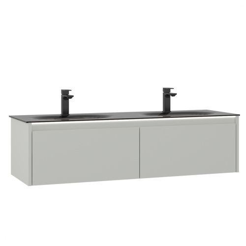 Тумба с раковиной Orka Lisbon 5001441 132х50х35 цвет серый матовый