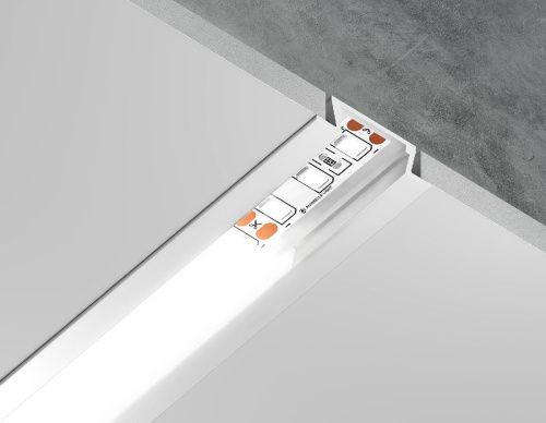 Алюминиевый встраиваемый профиль Ambrella Light Alum Profile (Алум Профиле) GP1001WH