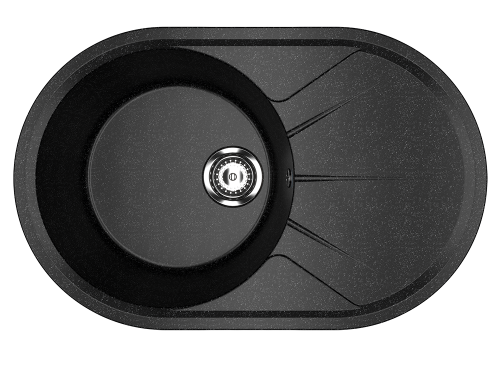 Кухонная мойка Ulgran Classic U-503-308 75х48 цвет черный