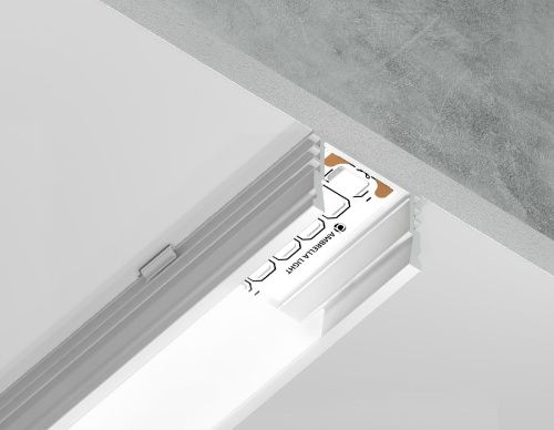 Алюминиевый накладной профиль Ambrella Light Alum Profile (Алум Профиле) GP1750WH
