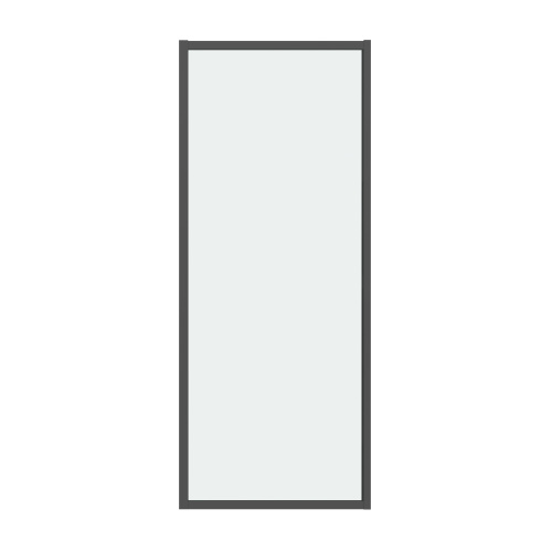Боковая стенка Grossman Style 200.K33.05.100.21.00 100x195 стекло прозрачное профиль черный матовый