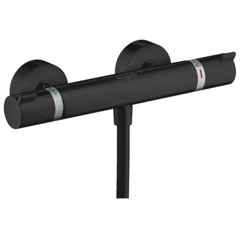 Смеситель Hansgrohe 13116670 настенный черный матовый с термостатом