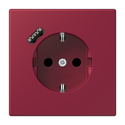 Розетка 2K+З USB Typ A Jung Les Couleurs Le Corbusier (Лес Цоулеурс Ле Цорбусиер) LC1520-18A255