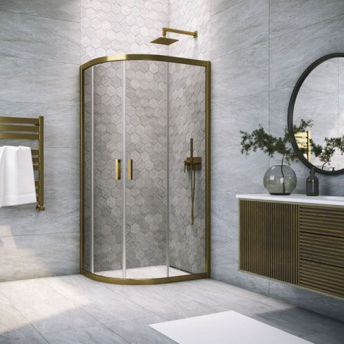 Душевой уголок Vegas-Glass ZS-F TUR+NOVO ZS-F TUR NOVO 110*80 05 07 110х80 стекло тонированное профиль бронза без поддона