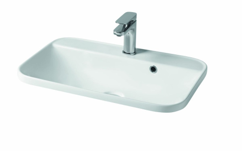 Раковина керамическая Hidra Gio G240/026 60х40 встраиваемая цвет черный матовый 1 отверстие под смеситель