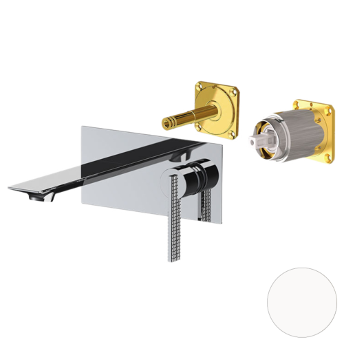 Смеситель для раковины Daniel Club ANC632LKB14 встраиваемый в стену белый