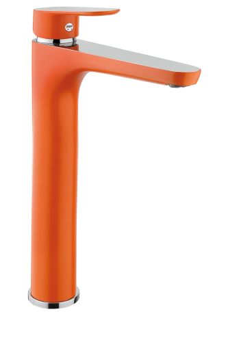 Смеситель Fiore 81OX8119 на раковину хром/оранжевый