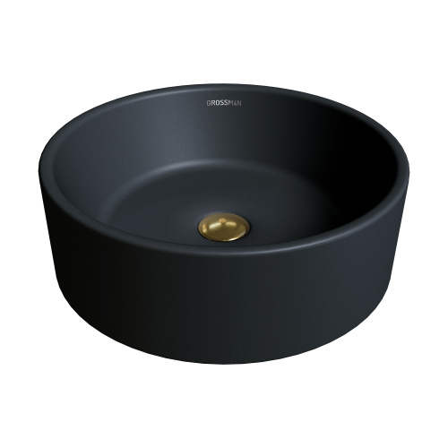 Раковина Grossman Color 41 см GR-3013BM накладная цвет черный матовый