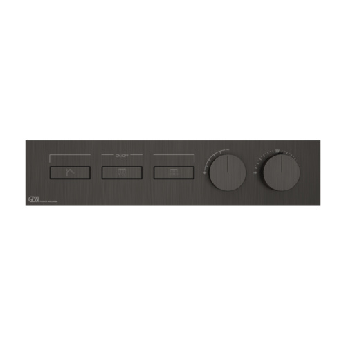 Смеситель для душа Gessi Hi-Fi 63014#707 встраиваемый в стену черный с термостатом (внешняя часть)