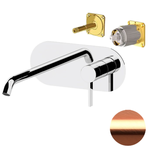 Смеситель для раковины Remer Metrica MC15LKBRP встраиваемый в стену медь