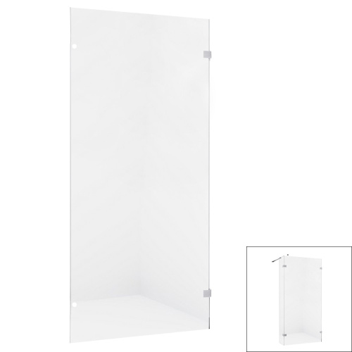 Душевая перегородка New Trendy EVENTA Chrome EXK-4628 60х200 стекло прозрачное профиль хром глянцевый