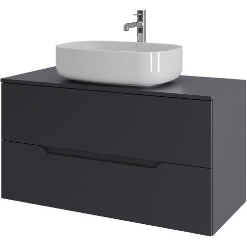 Тумба с раковиной Orange Line Li-100TugMDF+B07-540W 100х50 цвет серый