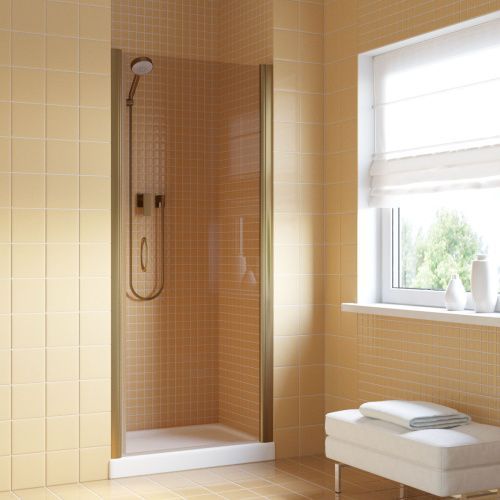 Душевая дверь Vegas-Glass EP LUX EP LUX 85 5 5 R 85х200 стекло тонированное профиль бронза