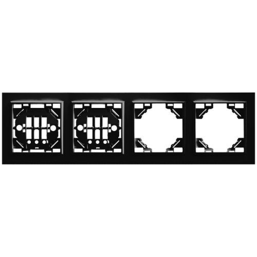 Рамка четырехместная горизонтальная Stekker PFR00-9004-03 39485