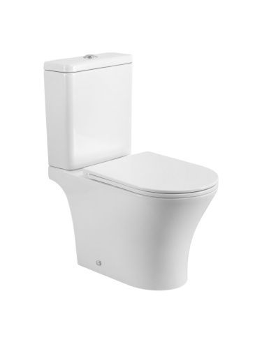 Унитаз напольный с бачком BelBagno ACQUA-TOR BB2801CP-TOR/SC/BB2801T белый с сиденьем микролифт безободковый смыв торнадо