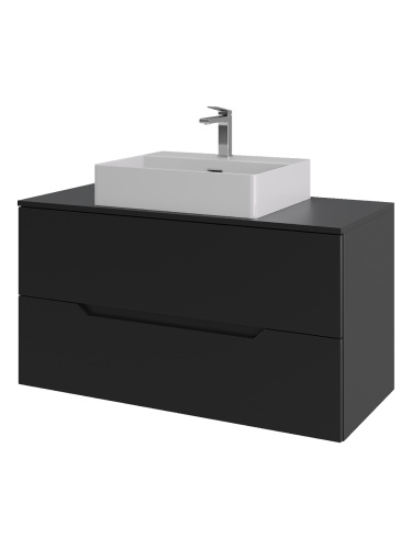 Тумба с раковиной Orange Line Li-100TubMDF+B04-500W 100,5х46х66