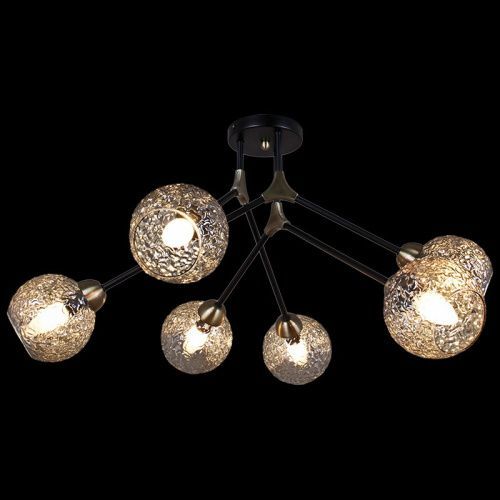 Люстра на штанге Illumico IL0264 IL0264-6CSQ-79 BK AB