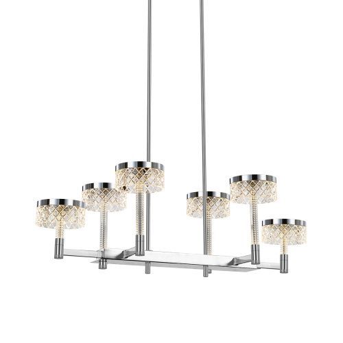 Люстра на штанге Delight Collection Diamond cut (Диамонд цут) MD21020075-6B chrome