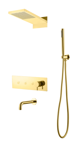 Душевая система Boheme Fusion 130-2-G встраиваемая цвет золото
