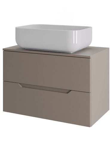Тумба с раковиной Orange Line Li-70TuLMDF+B03-600W 70х46х71 подвесная цвет латте матовый