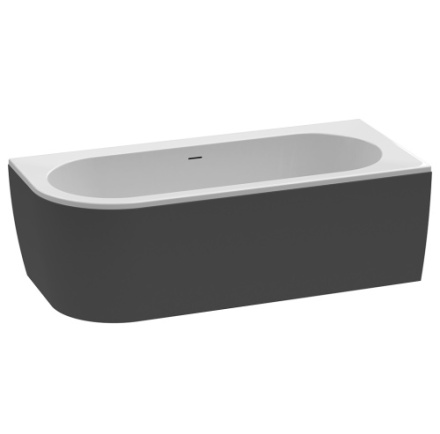 Ванна акриловая Cezares SLIM SLIM CORNER-180-80-60-R-NERO-SET 180х80 угловая прямоугольная