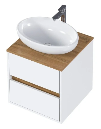 Тумба под раковину 1MarKa Veil Ц0000035551 50х50х50 цвет белый/дуб ватан