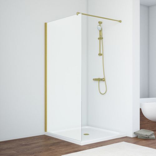 Душевая перегородка Vegas-Glass EAF TUR+NOVO EAF NOVO h2000 116 03 10 115х200 стекло матовое профиль золото