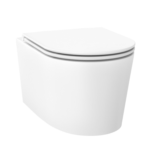 Унитаз подвесной Wellsee Éclatant 182615001 белый глянцевый с сиденьем микролифт безободковый смыв торнадо