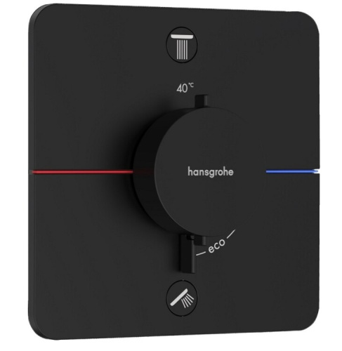 Смеситель Hansgrohe ShowerSelect Comfort Q 15583670 настенный встраиваемый черный матовый