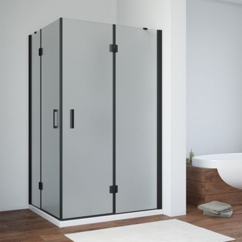 Душевой уголок Vegas-Glass AFA-F TUR+NOVO AFA-F NOVO 90*80 02М 10 R 90х80 стекло матовое профиль черный без поддона