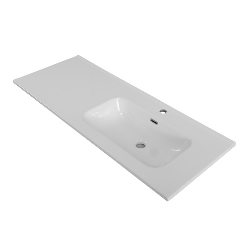 Раковина керамическая BelBagno BB1200ETL-R 121х47 накладная цвет белый глянцевый