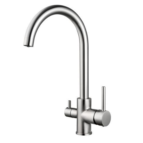 Смеситель для кухни Shevanik S128L на мойку сатин